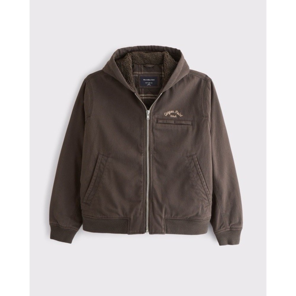 NEW ABERCROMBIE® WORKWEAR Hooded Bomber Ranch Jacket Men's XL $160 MSRP
